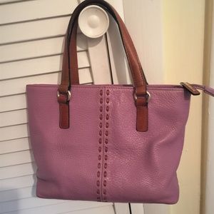 Pulple Fossil Leather Bag